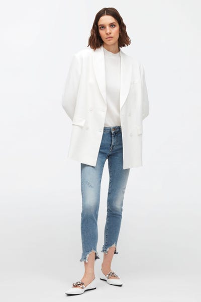  PYPER CROP LUXE VINTAGE DREAM TIME WITH RIPPED HEM  