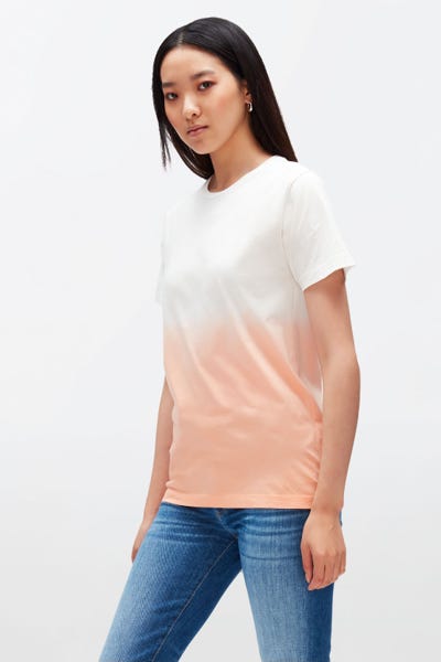  BABY TEE COTTON FADING CORAL 